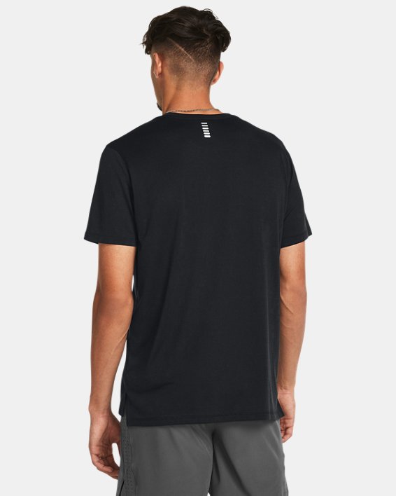 Camiseta de manga corta UA Launch Splatter para hombre, Black, pdpMainDesktop image number 1